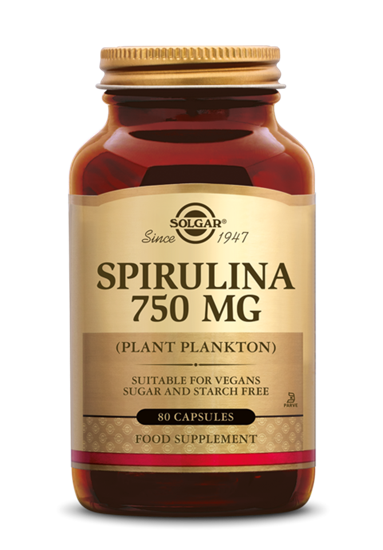 SOLGAR SPIRULINA 750 MG 80 CAPSULES